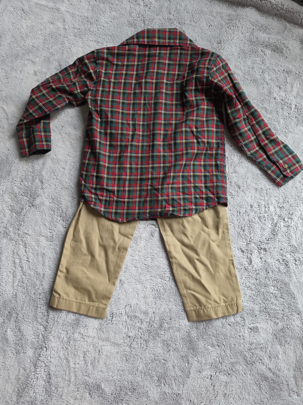 Carter's Red, Green and Yellow Plaid Toddler Shirt - Picture 3 of 4